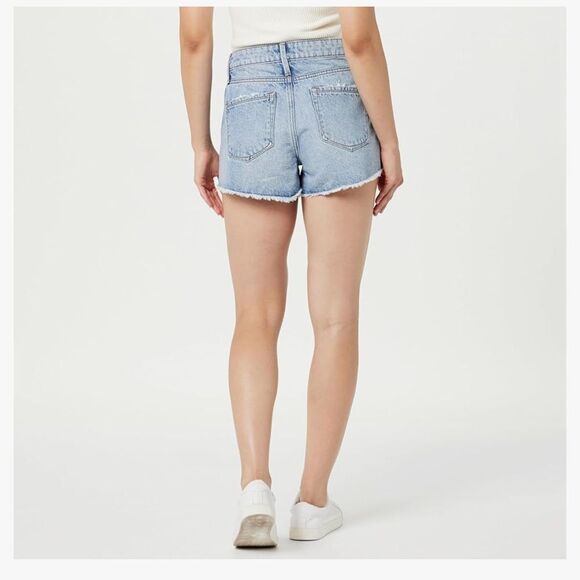 The Drop Women's Arin Distressed Denim Short New - Picture 3 of 5